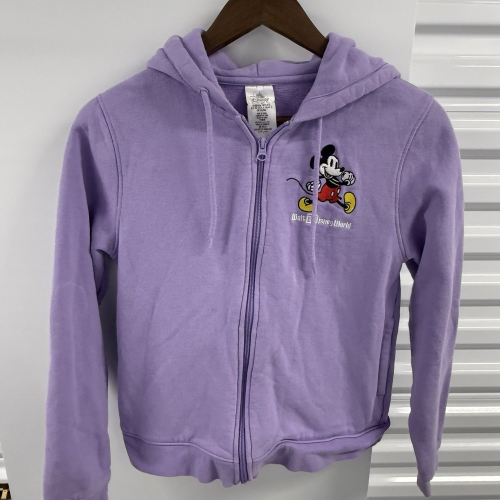 Disney Parks Walt Disney World Mickey Mouse Women's S Purple Zip Hoodie